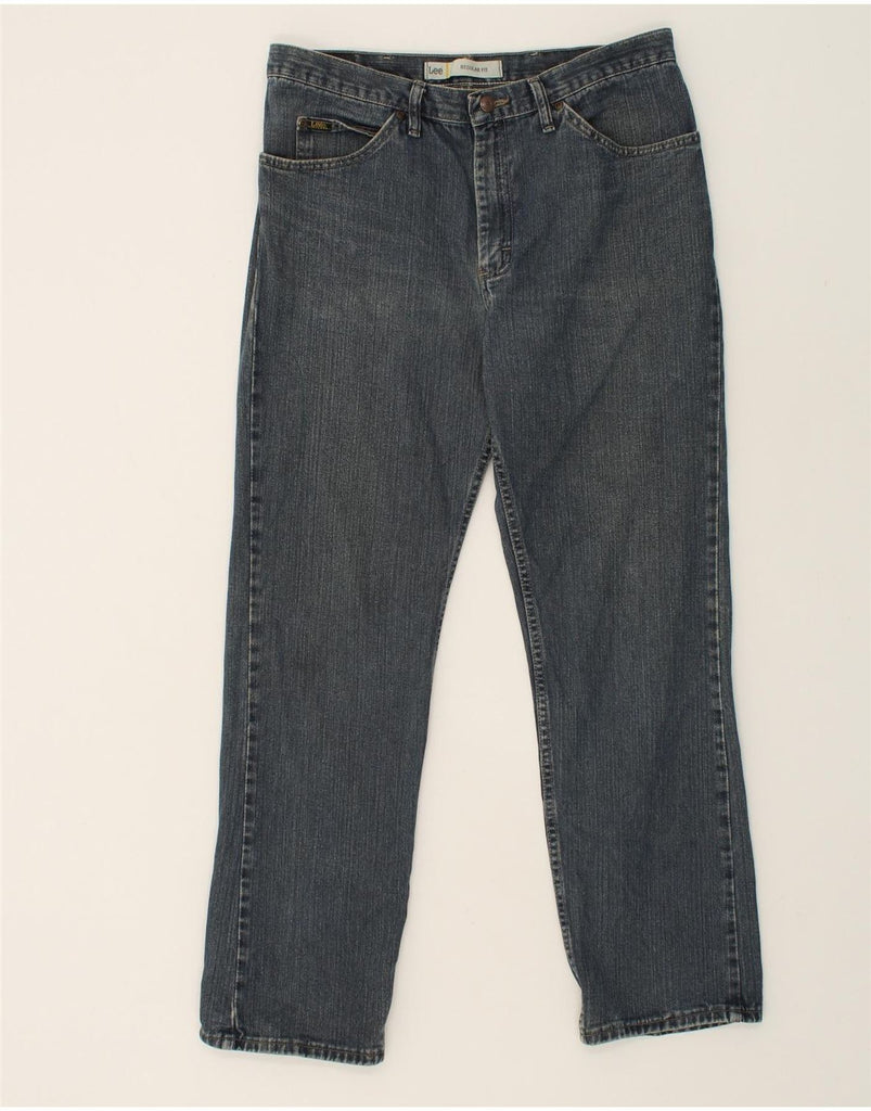 LEE Mens Regular Fit Straight Jeans W36 L30  Blue Cotton | Vintage Lee | Thrift | Second-Hand Lee | Used Clothing | Messina Hembry 