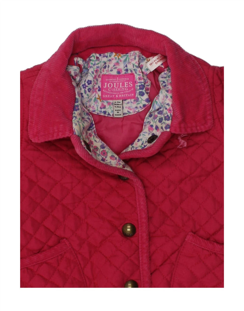 JOULES Baby Girls Quilted Jacket 6-9 Months Pink Polyester | Vintage Joules | Thrift | Second-Hand Joules | Used Clothing | Messina Hembry 