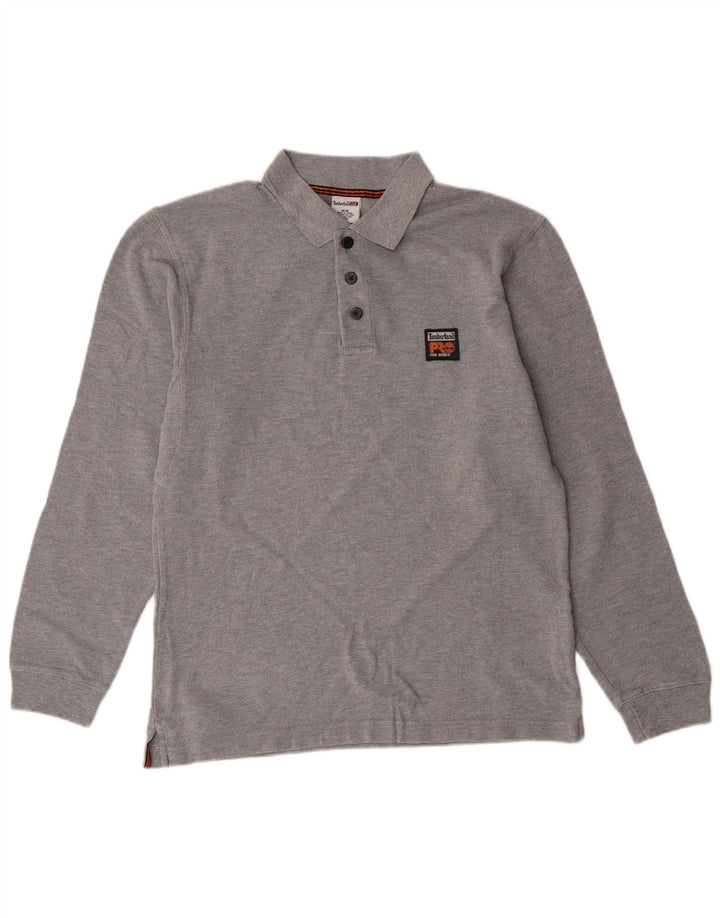 TIMBERLAND Mens Top Long Sleeve Medium Grey Cotton