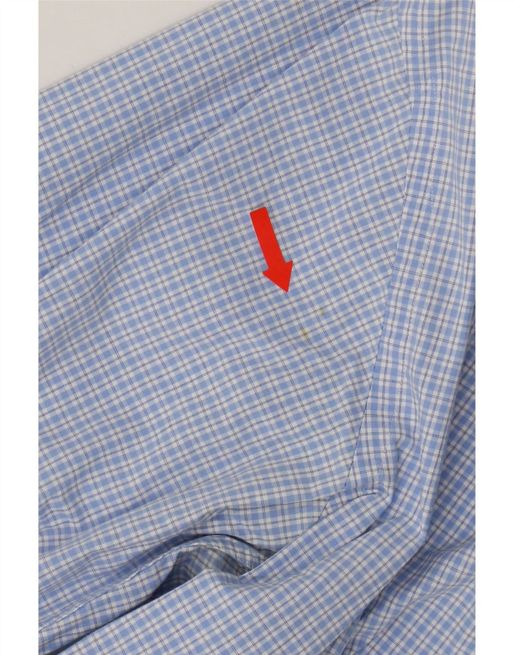 TOMMY HILFIGER Mens Regular Fit Shirt Size 16 1/2 Large Blue Check Cotton Vintage Tommy Hilfiger and Second-Hand Tommy Hilfiger from Messina Hembry 