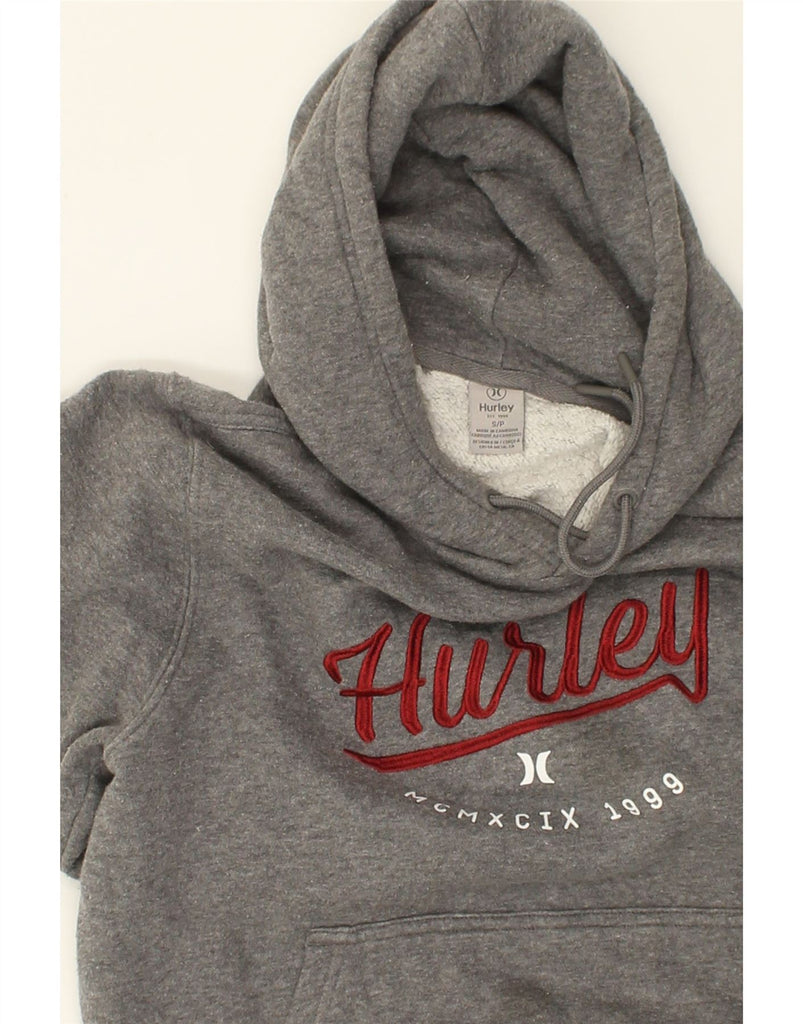 HURLEY Mens Graphic Hoodie Jumper Small Grey Cotton | Vintage Hurley | Thrift | Second-Hand Hurley | Used Clothing | Messina Hembry 