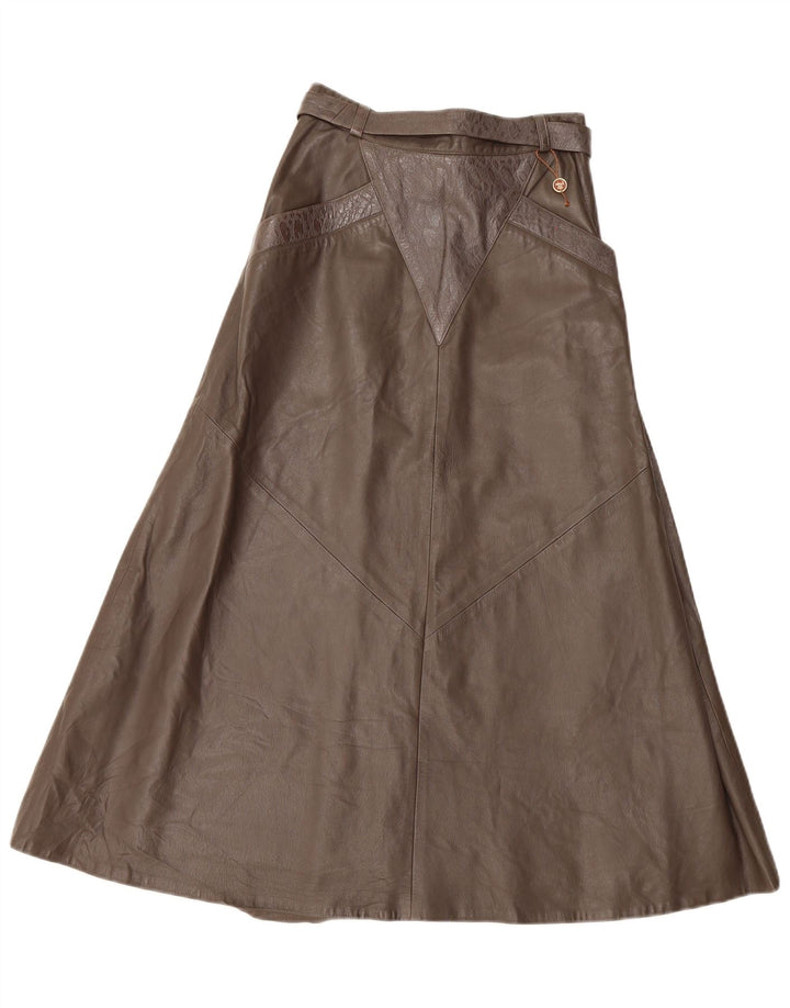Striwa Womens Leather Skirt EU 36 Small W26 Brown