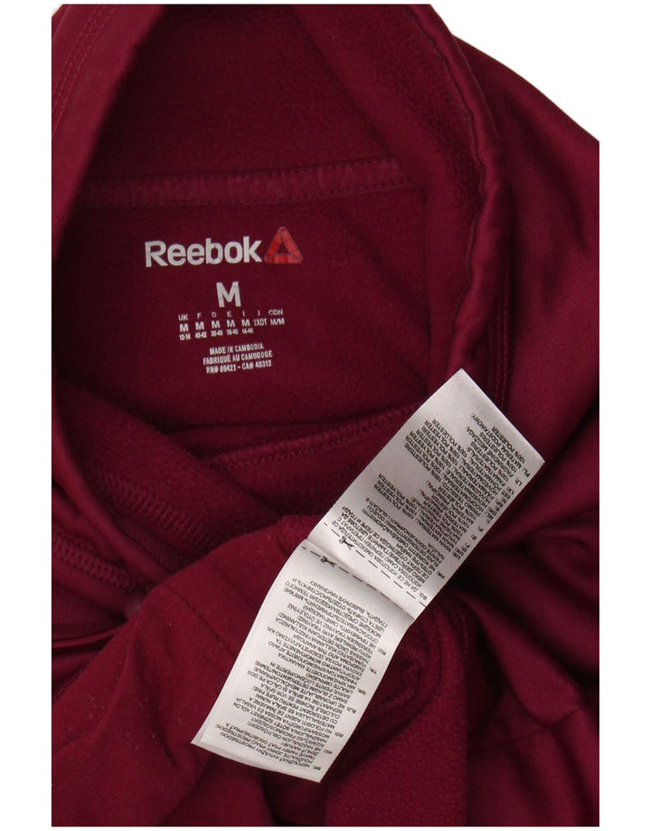 REEBOK Womens Graphic Sweatshirt Jumper UK 12/14 Medium Pink Polyester