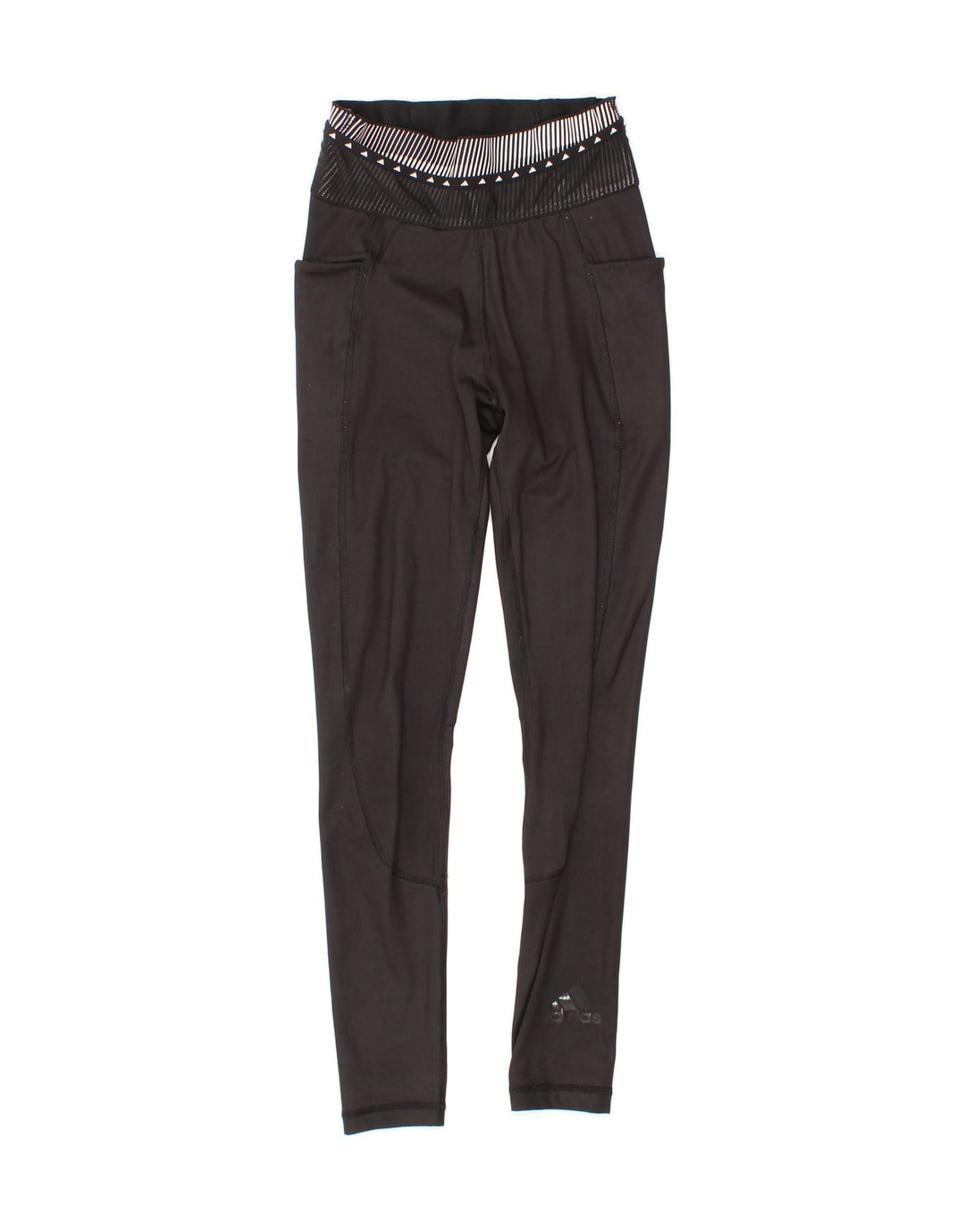 ADIDAS Womens Leggings UK 4/6 XS Black Polyester Vintage Adidas and Second-Hand Adidas from Messina Hembry 