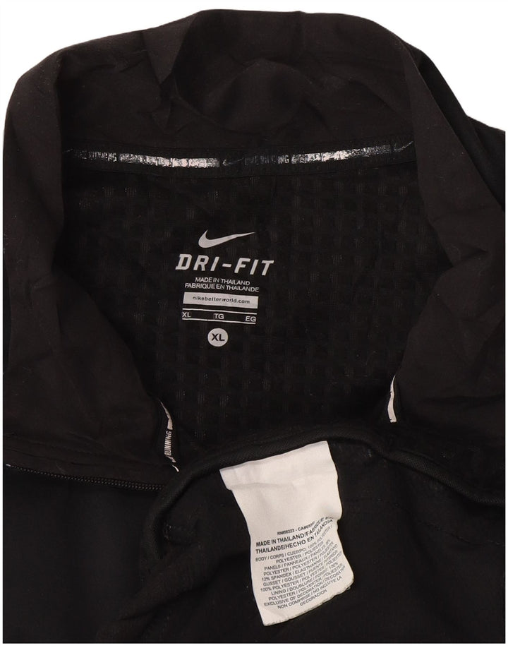 Nike Mens Dri Fit Tracksuit Top Jacket XL Navy Blue Polyester