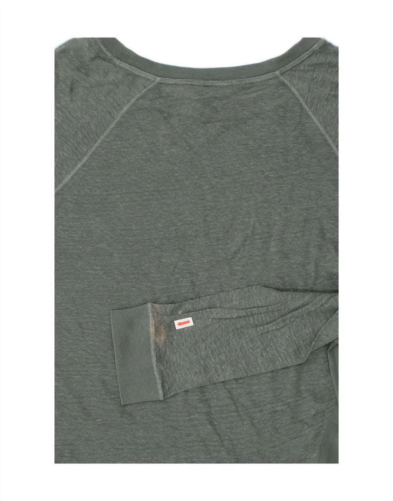 TOMMY HILFIGER Womens Top Long Sleeve UK 10 Small Grey Polyester Vintage Tommy Hilfiger and Second-Hand Tommy Hilfiger from Messina Hembry 