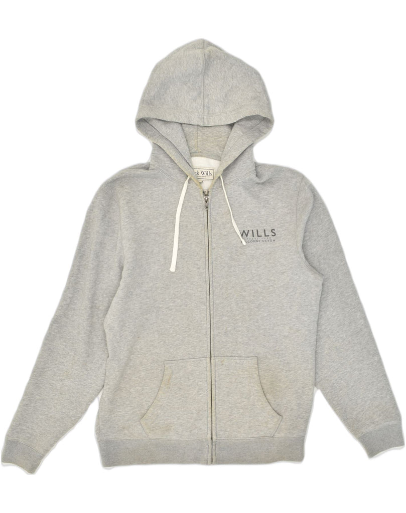 JACK WILLS Mens Zip Hoodie Sweater Large Grey Cotton | Vintage Jack Wills | Thrift | Second-Hand Jack Wills | Used Clothing | Messina Hembry 