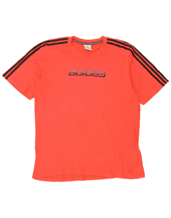 Adidas Mens Graphic T-Shirt Top XL Red Cotton