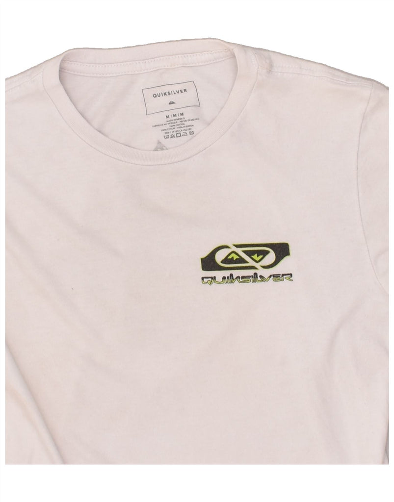 QUIKSILVER Boys Graphic T-Shirt Top 8-9 Years Medium White Cotton | Vintage Quiksilver | Thrift | Second-Hand Quiksilver | Used Clothing | Messina Hembry 