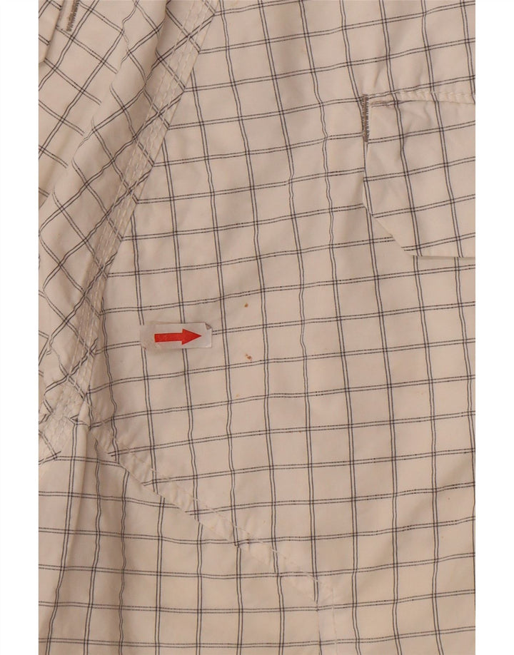 Energie Mens Chino Shorts W31 Medium White Check Cotton