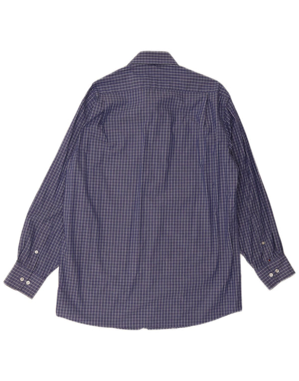 Tommy Hilfiger Mens Regular Fit Shirt Size 15/15 1/2 Medium Blue Check