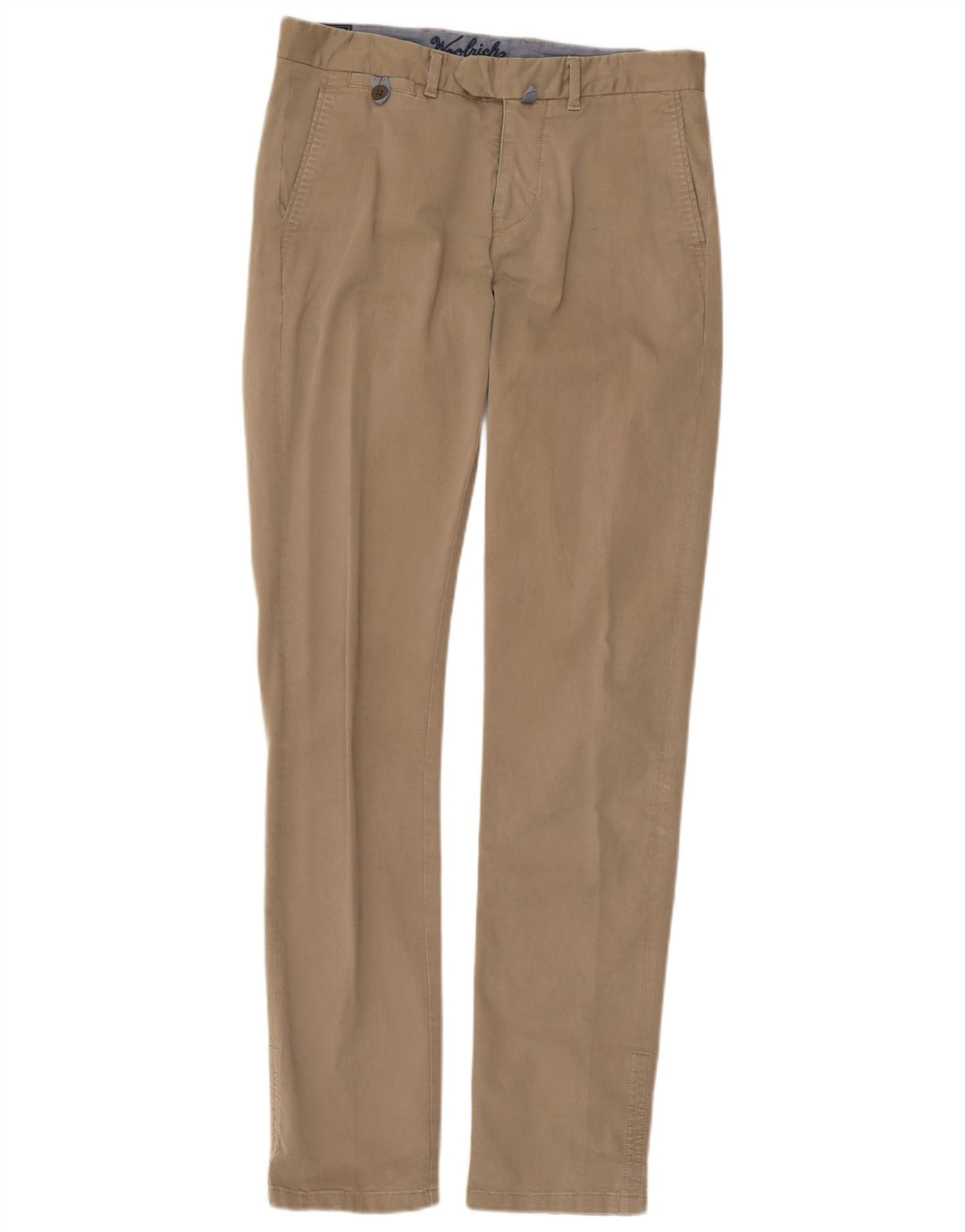 Woolrich Mens Slim Chino Trousers W30 L33  Beige Cotton