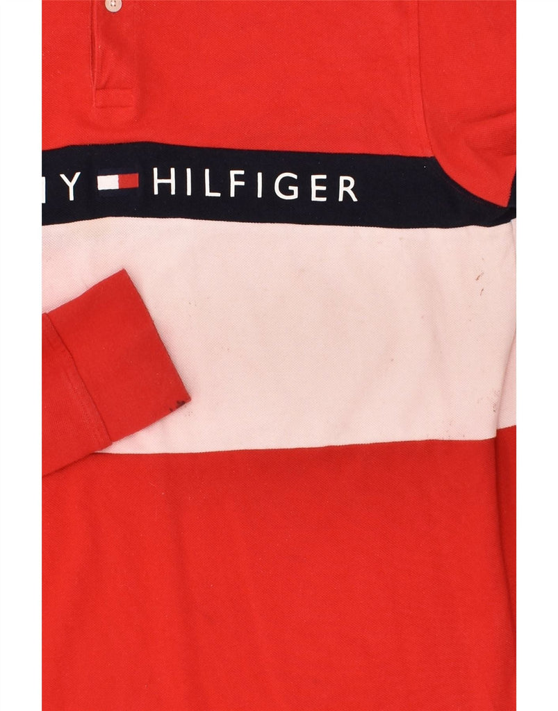 TOMMY HILFIGER Mens Custom Fit Polo Shirt Large Red Cotton | Vintage Tommy Hilfiger | Thrift | Second-Hand Tommy Hilfiger | Used Clothing | Messina Hembry 