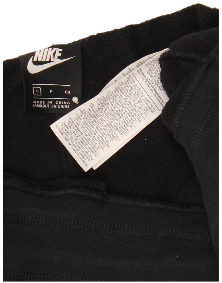NIKE Womens Graphic Tracksuit Trousers Joggers UK 10 Small  Black Cotton