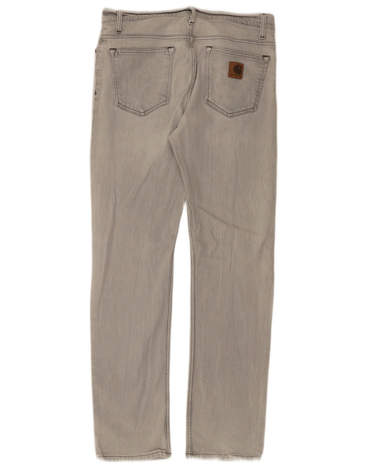 Carhartt Mens Straight Jeans W34 L34 Grey Cotton
