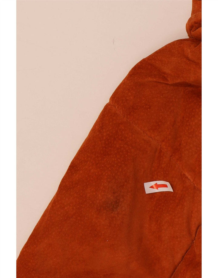 Fox Womens Hooded Suede Jacket UK 18 XL Orange