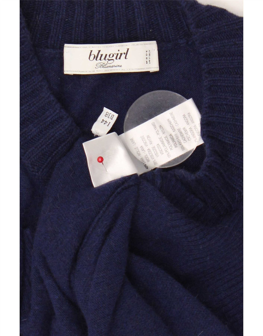Vintage Womens Longline Cardigan Sweater IT 44 Medium Navy Blue Wool