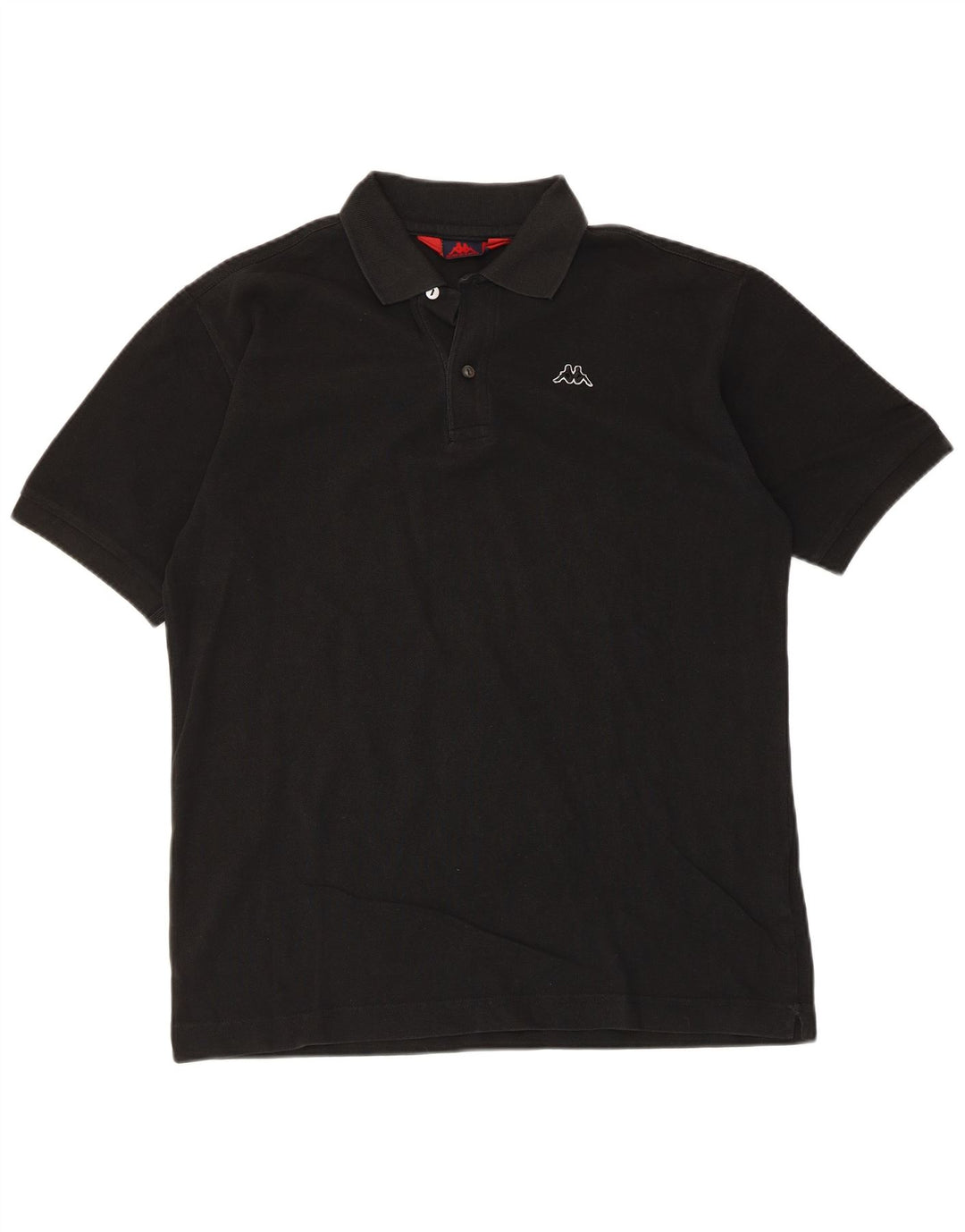 Kappa Mens Polo Shirt Medium Black Cotton