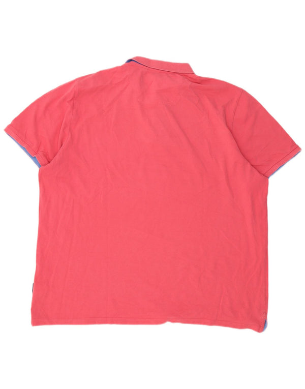 Joules Mens Classic Fit Polo Shirt 2XL Pink Cotton