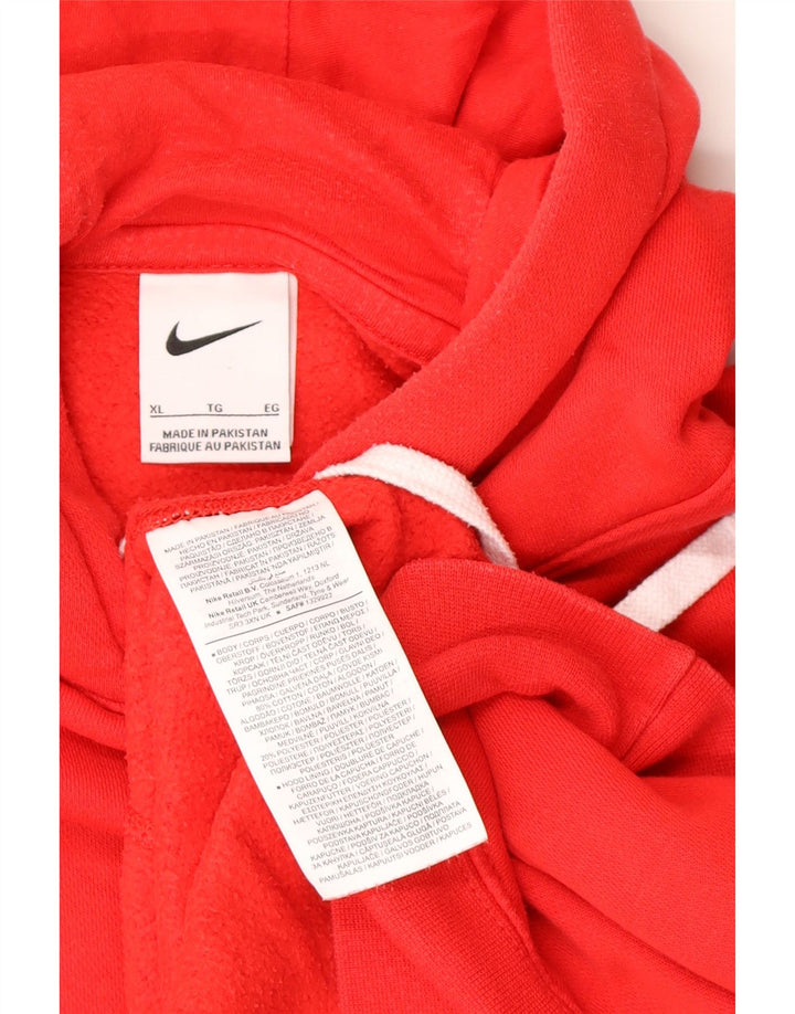Nike Mens Hoodie Jumper XL Red Cotton