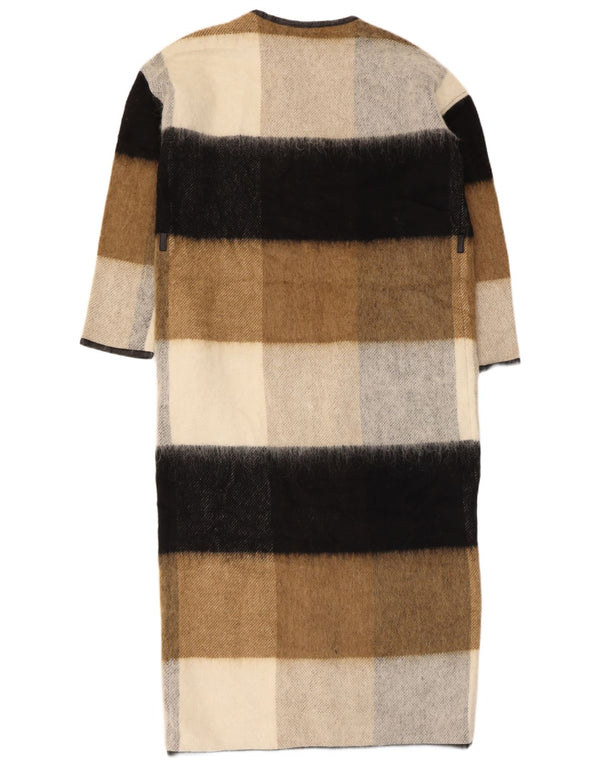 Marks & Spencer Womens Longline Overcoat UK 10 Small Multicoloured