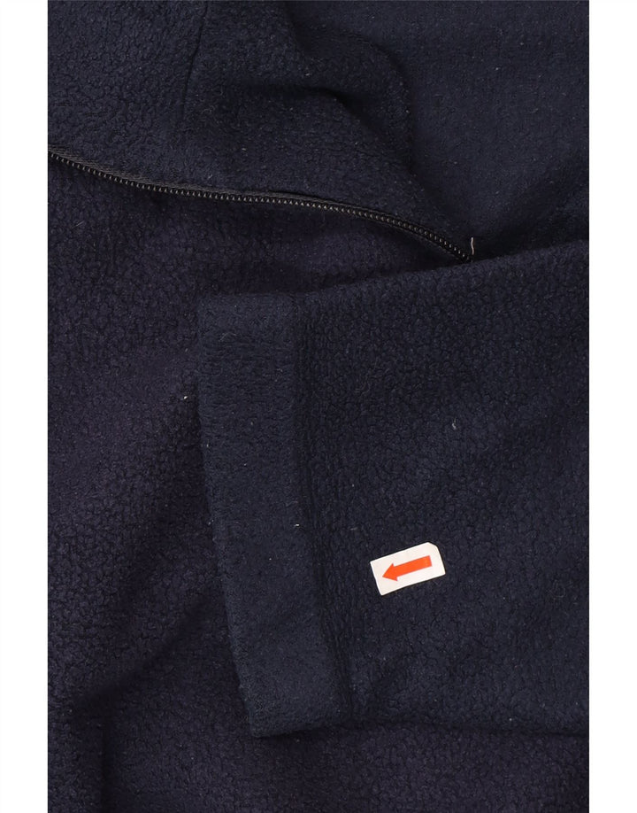 KAPPA Mens Zip Neck Fleece Jumper Medium Navy Blue