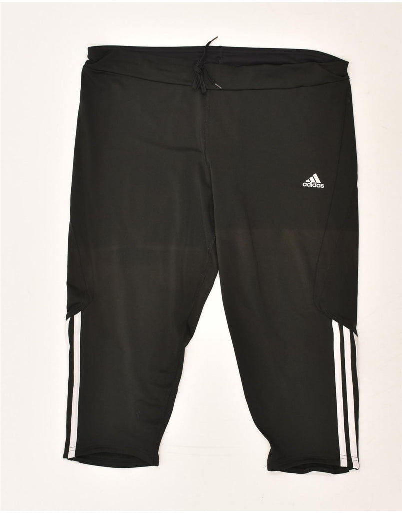 ADIDAS Womens Clima 365 Capri Leggings UK 18 XL Black Polyester | Vintage Adidas | Thrift | Second-Hand Adidas | Used Clothing | Messina Hembry 