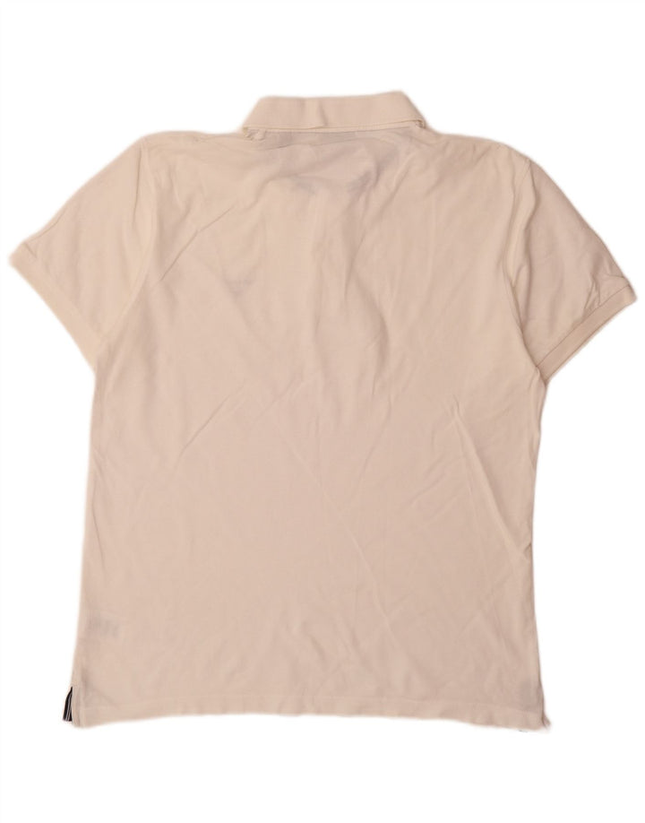 Gant Mens Polo Shirt Large White Cotton