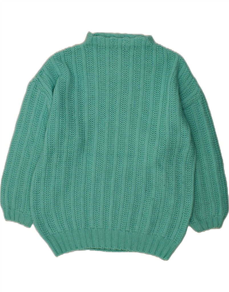 STEFANEL Womens Batwing Turtle Neck Jumper Sweater UK 18 XL Turquoise Vintage Stefanel and Second-Hand Stefanel from Messina Hembry 