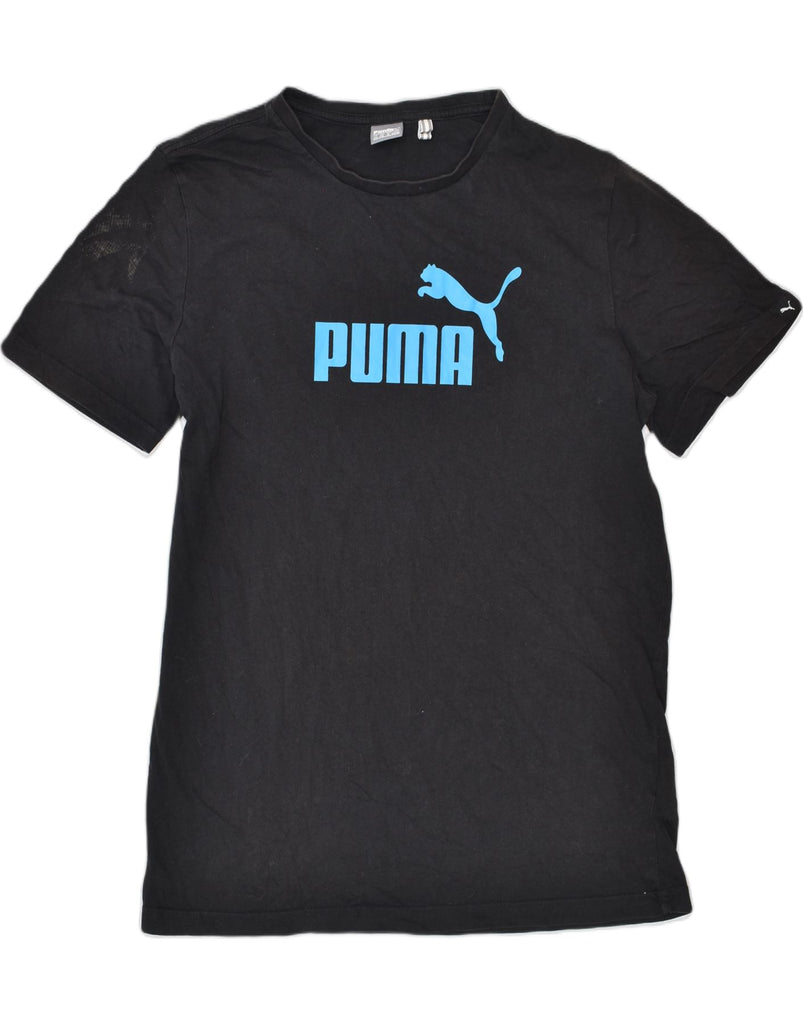 PUMA Boys Graphic T-Shirt Top 15-16 Years Black Cotton | Vintage | Thrift | Second-Hand | Used Clothing | Messina Hembry 