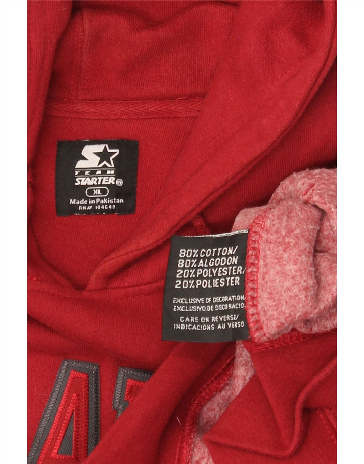 Starter Mens Oklahoma Graphic Hoodie Jumper XL Red Cotton