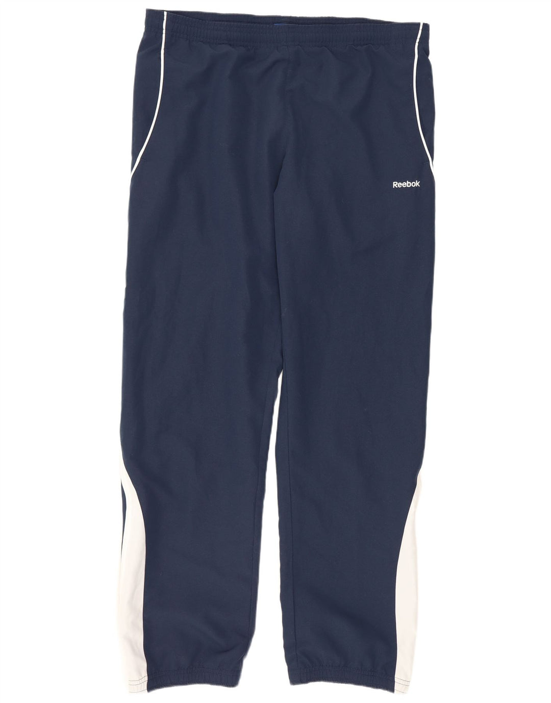 Reebok Mens Tracksuit Trousers Joggers Small Navy Blue Colourblock