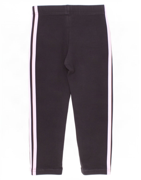 Adidas Girls Leggings 5-6 Years Black Cotton