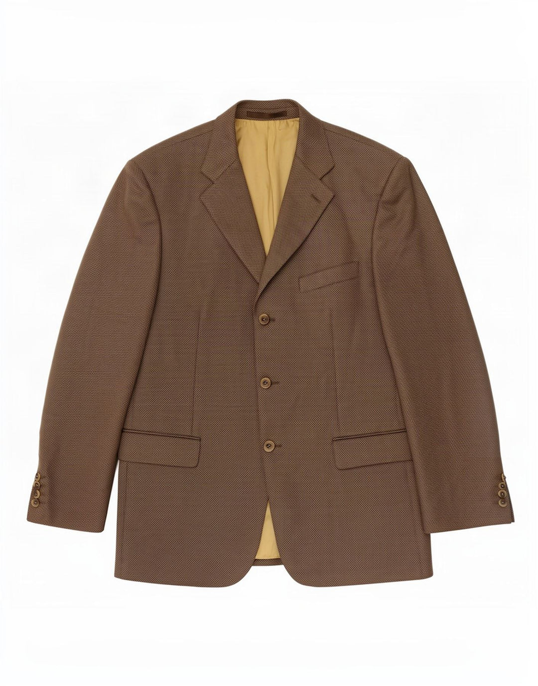 Douglas Mens 3 Button Blazer Jacket UK 42 XL Brown Wool