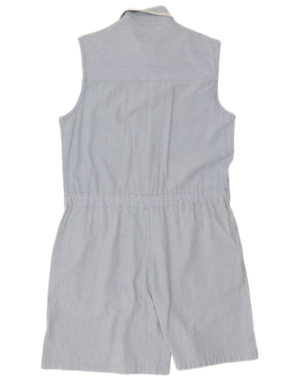 Vintage Womens Sleeveless Playsuit UK 16 Large Blue
