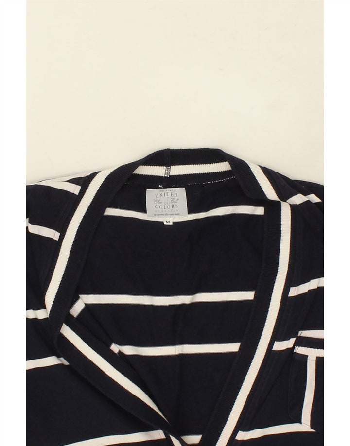 BENETTON Womens Short Sleeve Cardigan Sweater UK 14 Medium Navy Blue Vintage Benetton and Second-Hand Benetton from Messina Hembry 