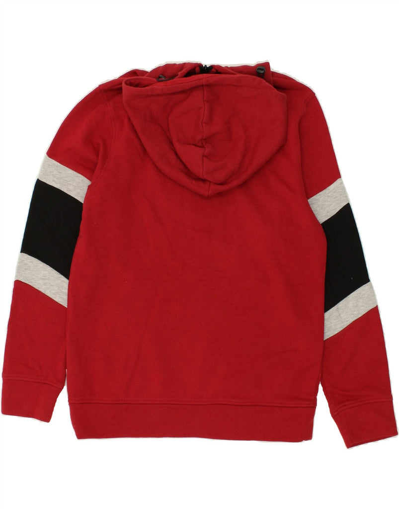 JACK & JONES Mens Zip Neck Hoodie Jumper Large Red Colourblock Polyester | Vintage Jack & Jones | Thrift | Second-Hand Jack & Jones | Used Clothing | Messina Hembry 