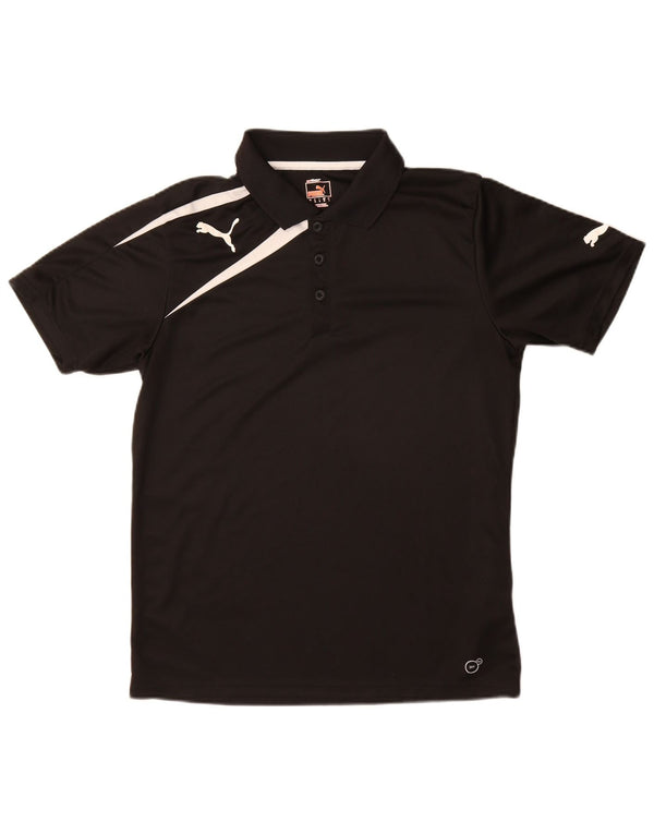 Puma Mens Graphic Polo Shirt Medium Black Colourblock