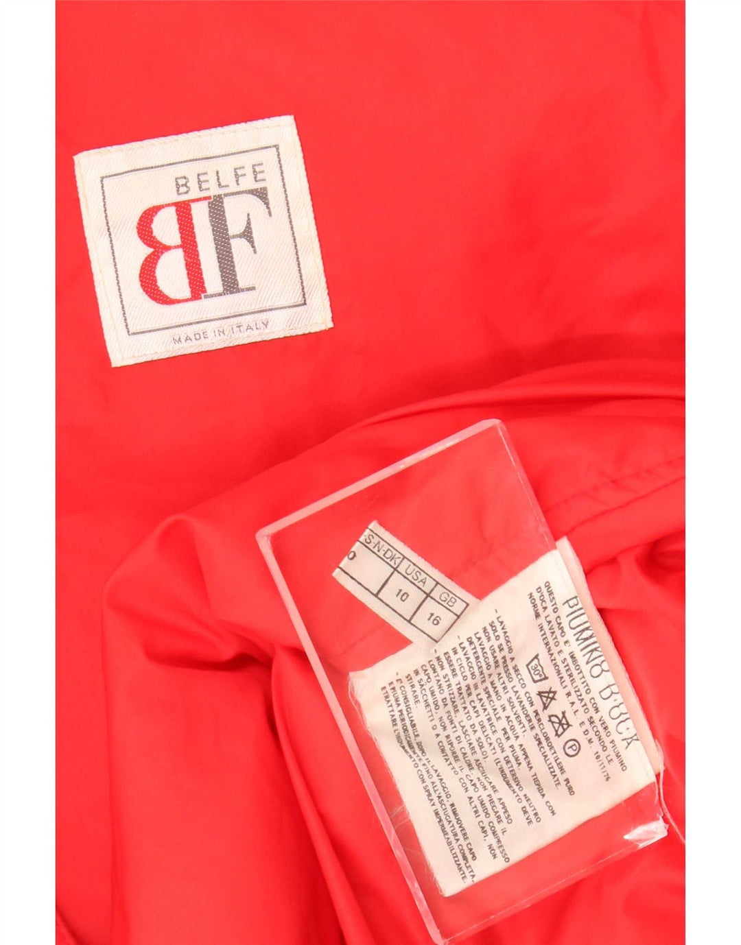 Belfe & Womens Oversized Padded Jacket UK 16 Large Red