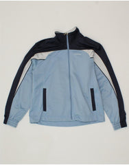 DIADORA Boys Tracksuit Top Jacket 13-14 Years 2XL Blue Colourblock