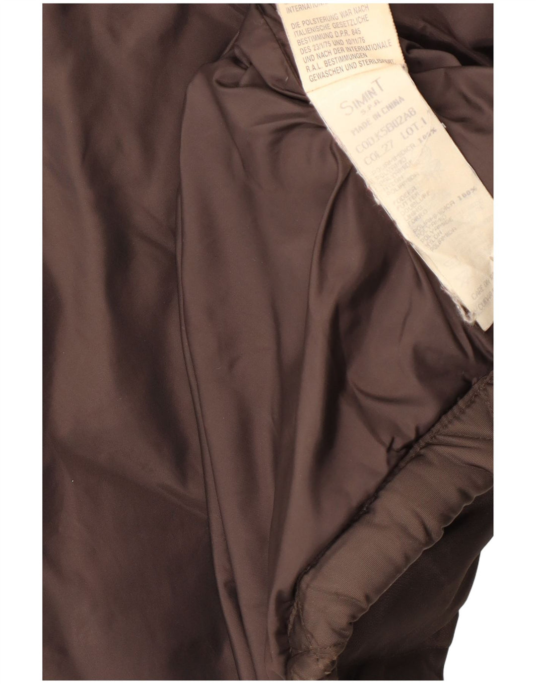 Armani Jeans Womens Padded Quilted Jacket UK 14 Large Brown Polyamide
