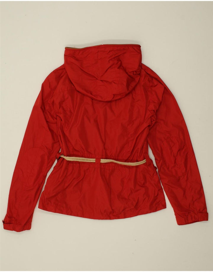 HENRY COTTONS Womens Hooded Utility Jacket IT 46 Large Red Polyamide Vintage Henry Cottons and Second-Hand Henry Cottons from Messina Hembry 