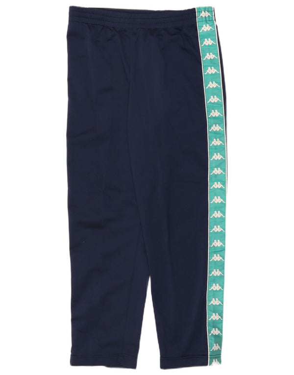 Kappa Boys Tracksuit Trousers 8-9 Years Small Navy Blue Colourblock Sports