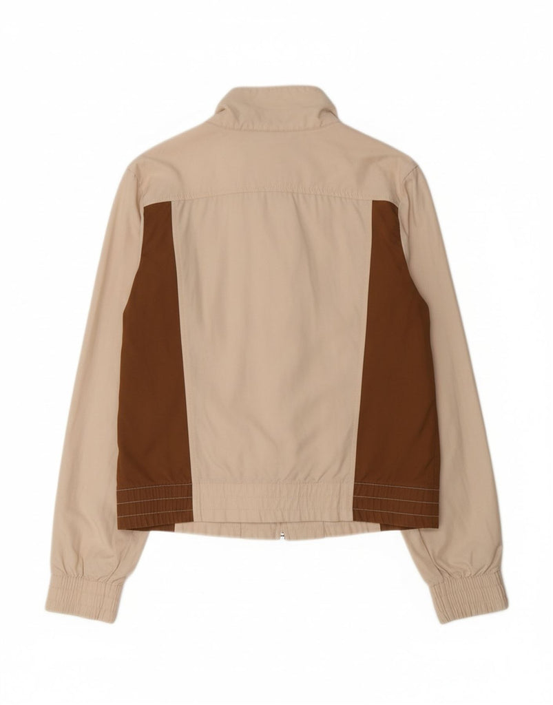 NIKE Womens Bomber Jacket UK 14/16 Large Beige Colourblock Cotton Vintage Nike and Second-Hand Nike from Messina Hembry 