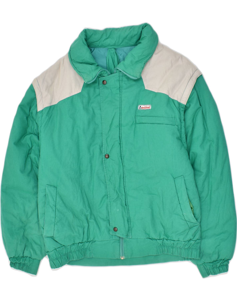 ACTIVE Mens Padded Jacket UK 42 XL Green | Vintage Active | Thrift | Second-Hand Active | Used Clothing | Messina Hembry 