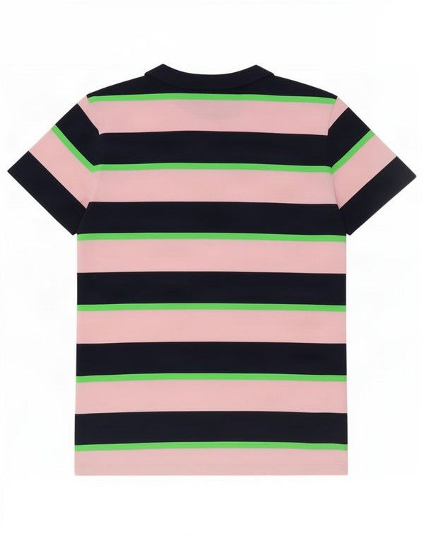 Superdry Mens T-Shirt Top Medium Pink Striped Cotton