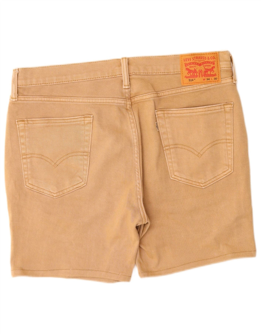 Levi's Mens 514 Denim Shorts W34 Large Beige Cotton