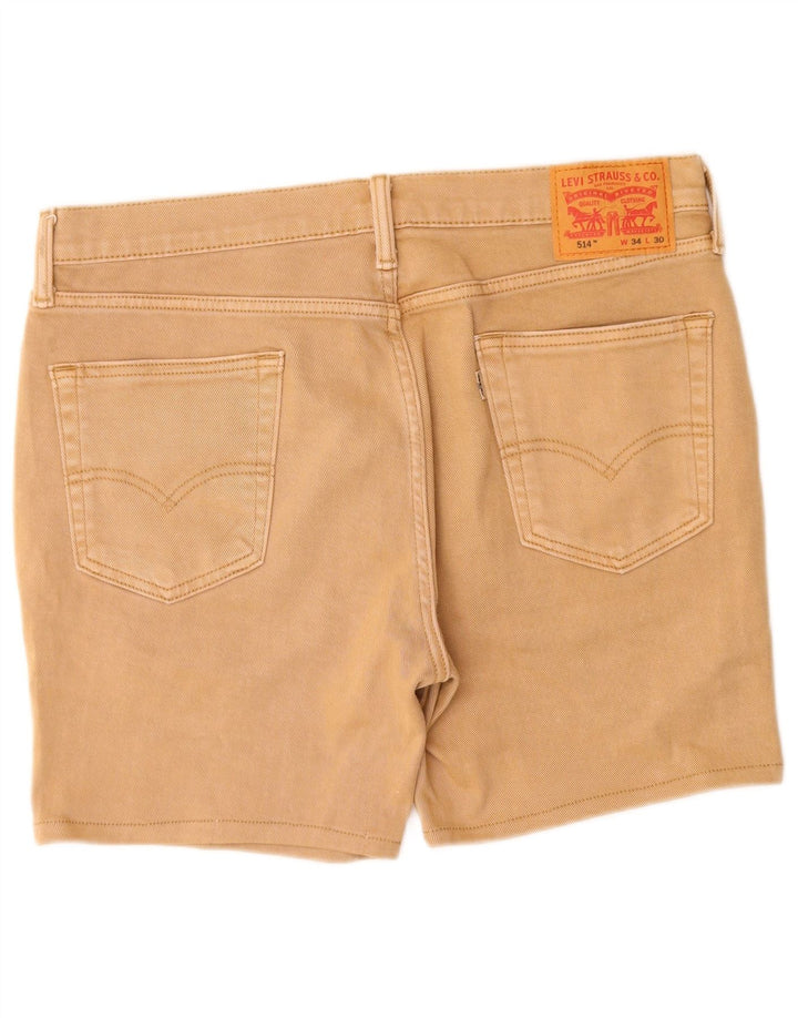 Levi's Mens 514 Denim Shorts W34 Large Beige Cotton