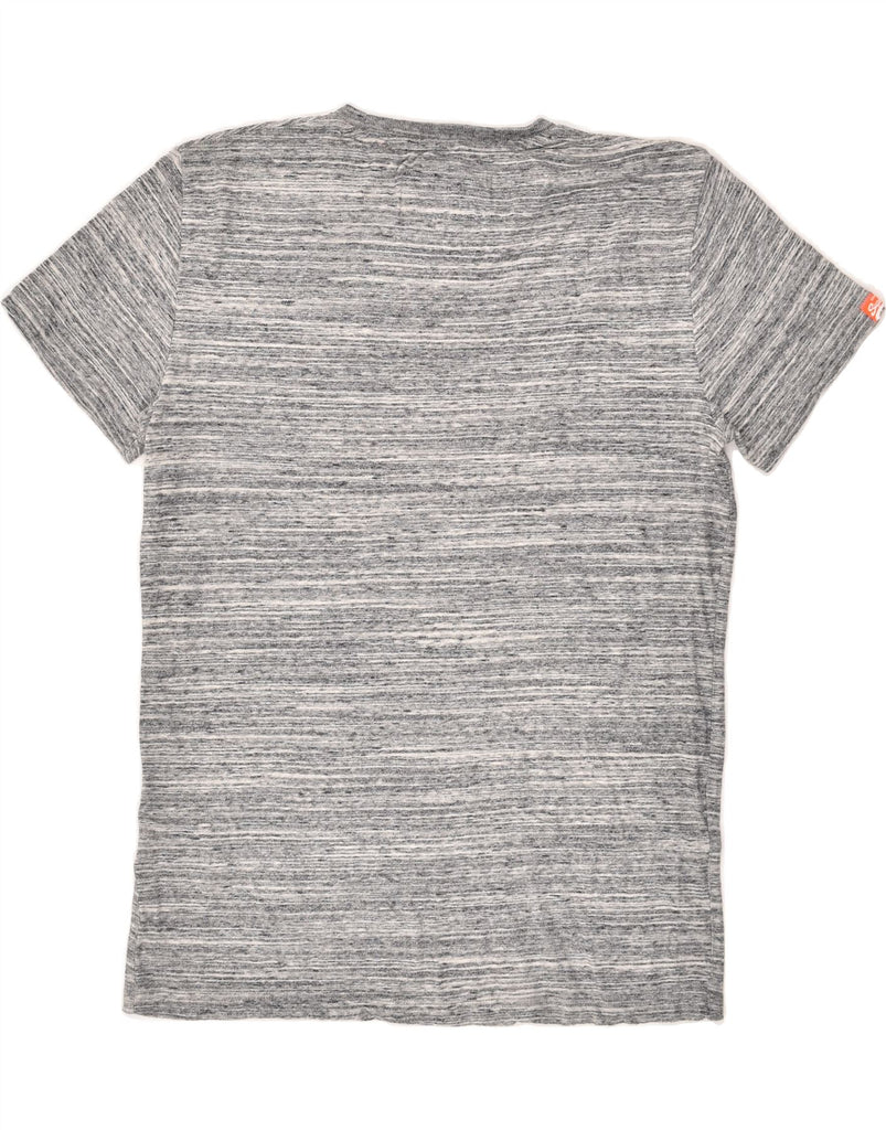 SUPERDRY Mens T-Shirt Top Small Grey Pinstripe Cotton | Vintage Superdry | Thrift | Second-Hand Superdry | Used Clothing | Messina Hembry 