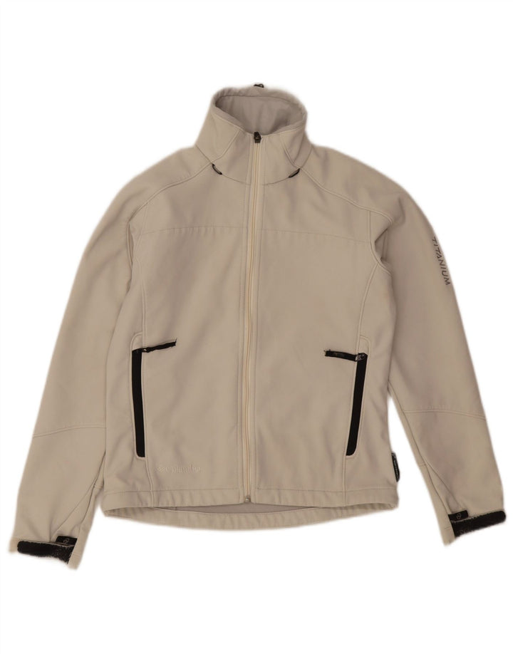 Columbia Womens Titanium Windbreaker Jacket UK 6 XS Grey Nylon